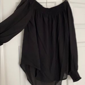 Express black off the shoulder top